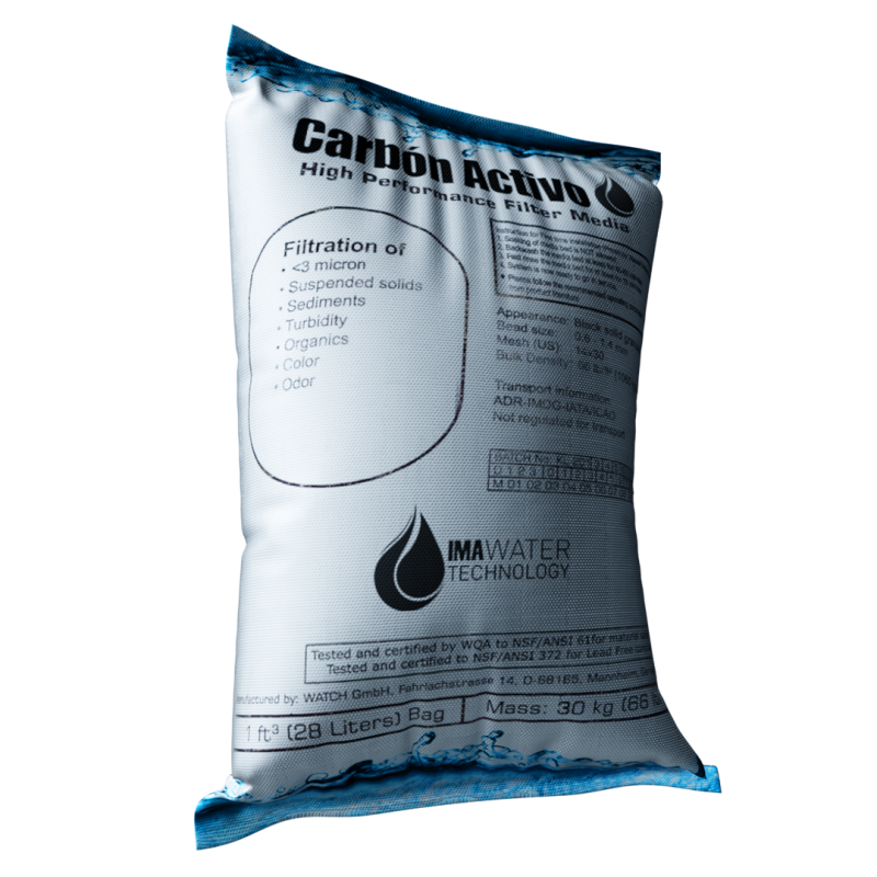 Medio filtrante sacos 25 Kg Carbón activo granular